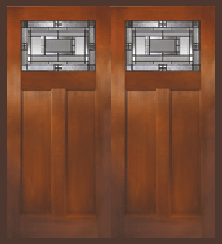 Discount Exterior Doors on Direct Glazed Craftsman Fiberglass Double Door