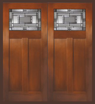 Entry Prehung Craftsman Fiberglass Double Door