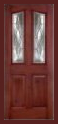 Other Doors - Entry Prehung 6/8 Eyebrow Mahogany Fiberglass Door