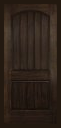 Rustic Fiberglass - Entry Prehung Arch Plank Square Top Rustic Fiberglass Door