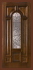Wood Entry Doors - Entry Prehung Arched Glaze Mahogany Wood Door