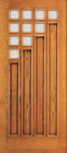 Wood Entry Doors - Entry 4 Panel Wood Door with 10 Mini Lites