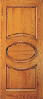 Wood Entry Doors - Entry 2 Panel Wood Door with Oval Design