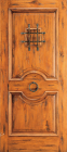 Wood Entry Doors - Western 2 Panel Wood Door with Speak Easy