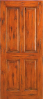 Wood Entry Doors - Western 4 Panel Wood Door