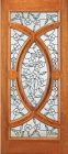 Wood Entry Doors - Entry Wood Door with Floral Design 