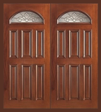 Entry Prehung Eye Brow Double Wood Door