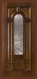 Wood Doors - Entry Prehung Arched Glaze Mahogany Wood Door - Entry Prehung Arched Glaze Single Door