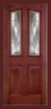 Doors - Other Doors - Entry Prehung 6/8 Eyebrow Mahogany Fiberglass Door