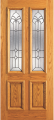 Doors - Wood Entry Doors - Entry 2 Panel Wood Door with 2 Lites 2