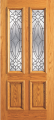 Doors - Wood Entry Doors - Entry 2 Panel Wood Door with 2 Lites 