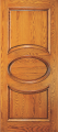 Doors - Wood Entry Doors - Entry 2 Panel Wood Door with Oval Design