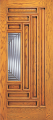 Doors - Wood Entry Doors - Entry 9 Panel Wood Door with Lite
