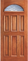Doors - Wood Entry Doors - Entry Eye Brow 6 Panel Wood Door