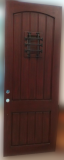 Doors - Floor Models On Sale - Entry 2 Panel Wood Door with Dark Mahogany Finish