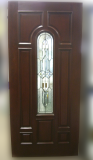 Doors - Floor Models On Sale - Entry 8 Panel Wood Door with Arch Glass Lite