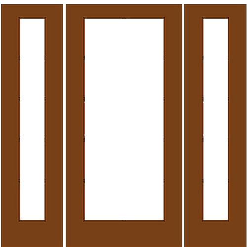 Wood French Door 10/5 with 2 sidelights