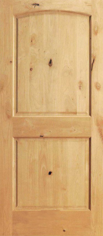 Interior 2 Panel Knotty Alder Wood Door