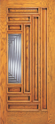 Wood Entry Doors - Entry 9 Panel Wood Door with Lite