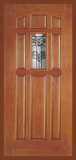 Entry Prehung 9 Panel Decorated Glass Fiberglass Door 