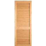Wood Entry Doors - Interior Doors - Interior Louver Knotty Alder Wood Door 