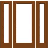 Wood French Door 1/1 with 2 sidelights - Image 1