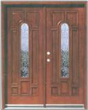 Double Mahogany Wood Doors prehung