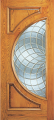 Doors - Wood Entry Doors - Entry 2 Panel Wood Door with Half Circle Lite