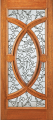 Doors - Wood Entry Doors - Entry Wood Door with Floral Design 