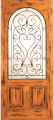 Doors - Wood Entry Doors - Western 2 Panel Wood Door with Round Lite